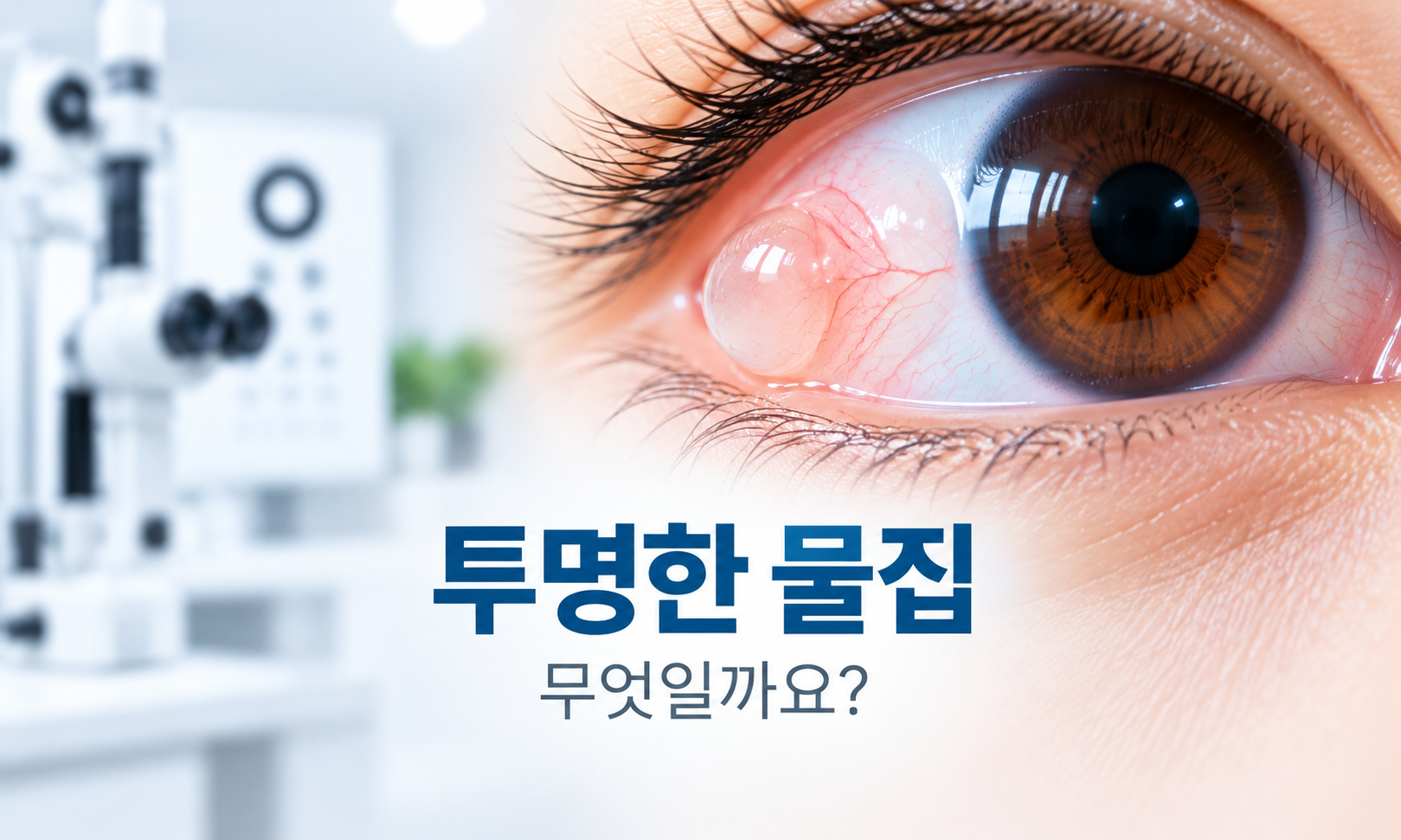 산본안과 투명한 물집이 생긴 경